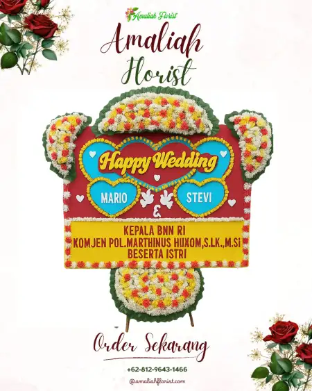 Papan Bunga Pernikahan Gemeh